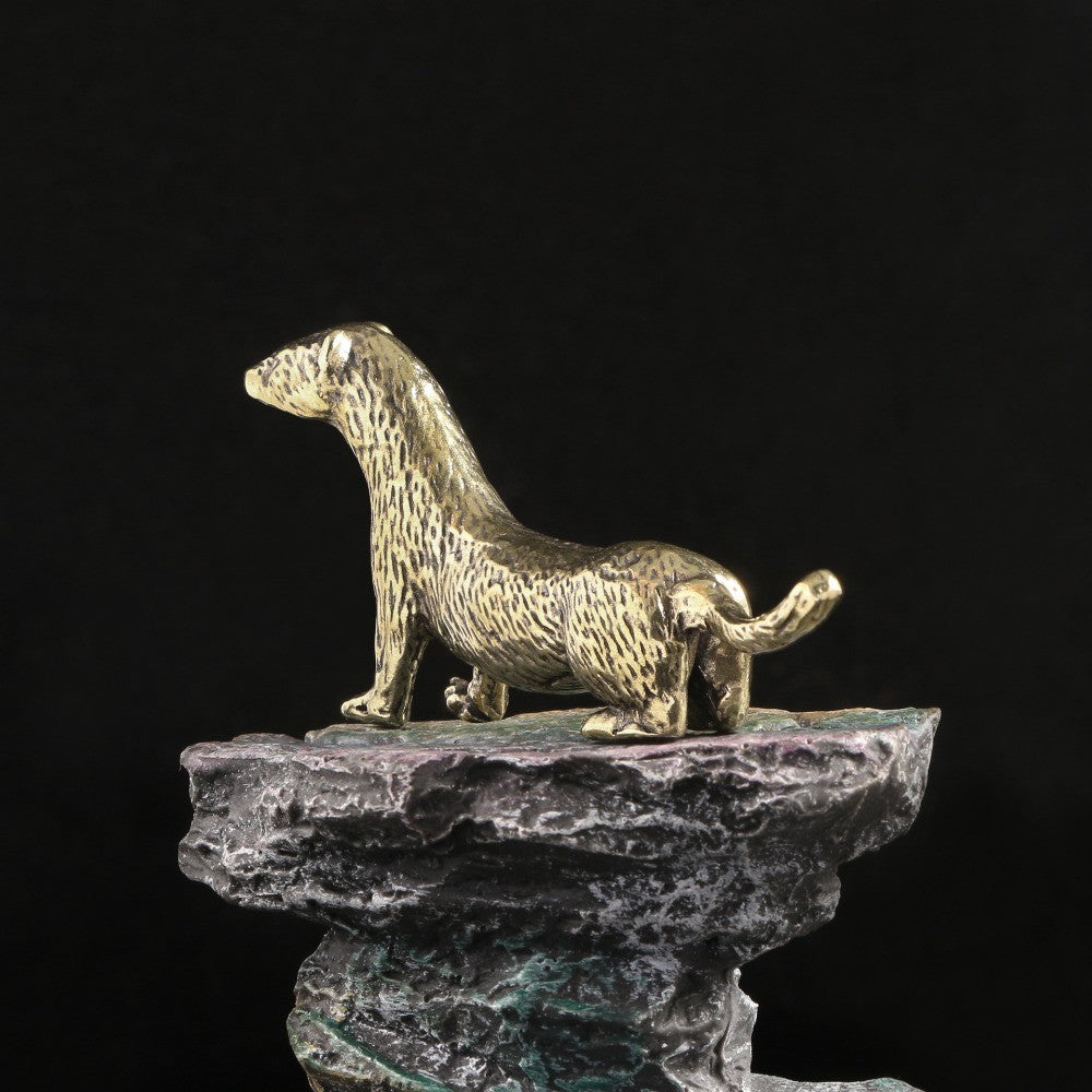 Textured Weasel Figurine