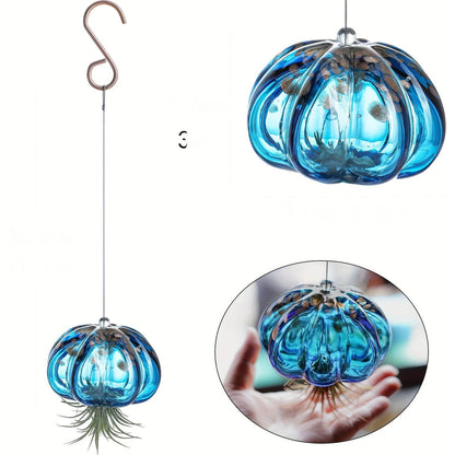 Blue Glass Jellyfish Air Plant Holder