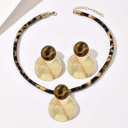 Leopard Spiral Jewelry Set