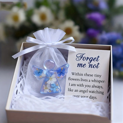 Forget Me Not Angel Acrylic Ornament