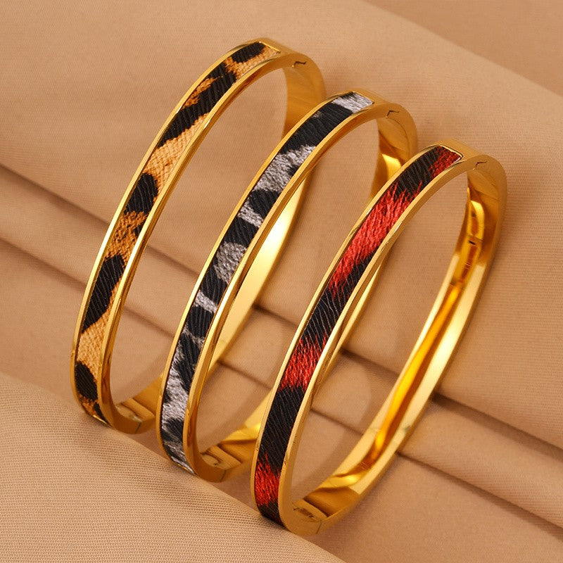Multi-Color Leopard Print Bracelet Set