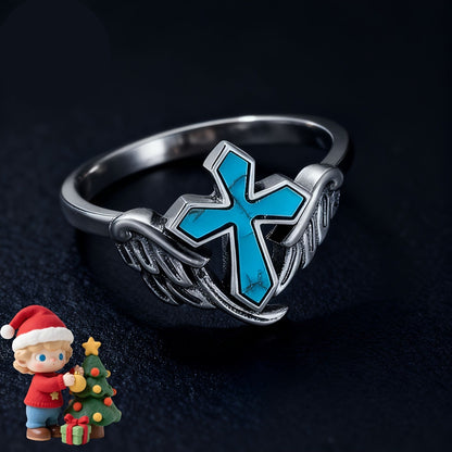 Turquoise Cross Wing Ring
