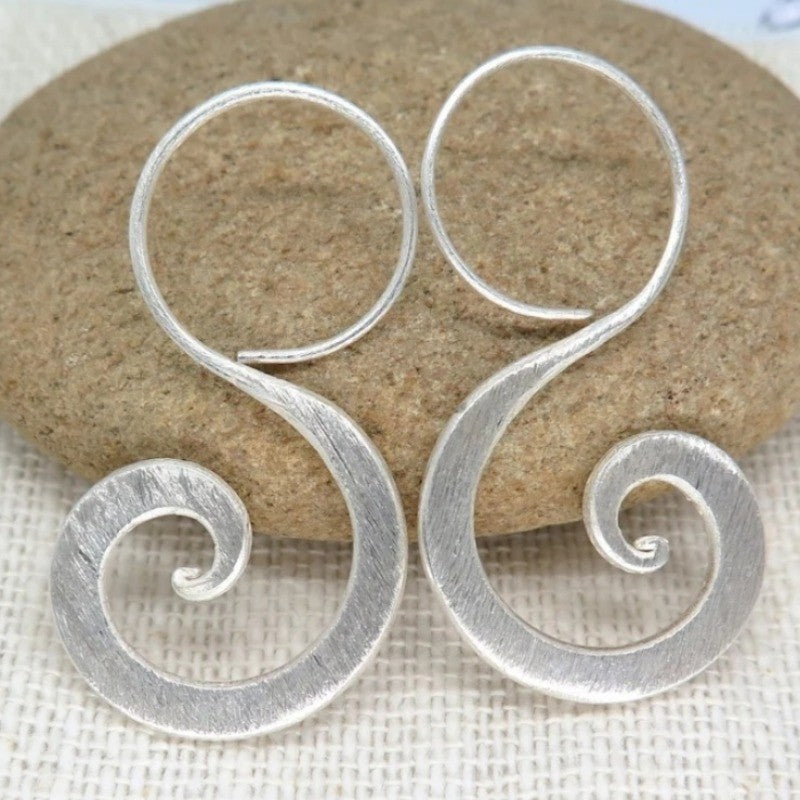 Brushed Spiral Earrings