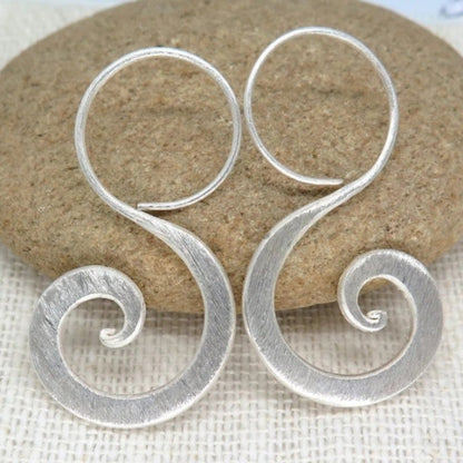 Brushed Spiral Earrings