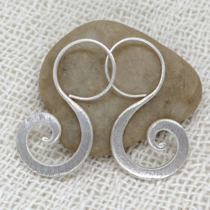 Brushed Spiral Earrings