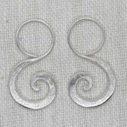 Brushed Spiral Earrings