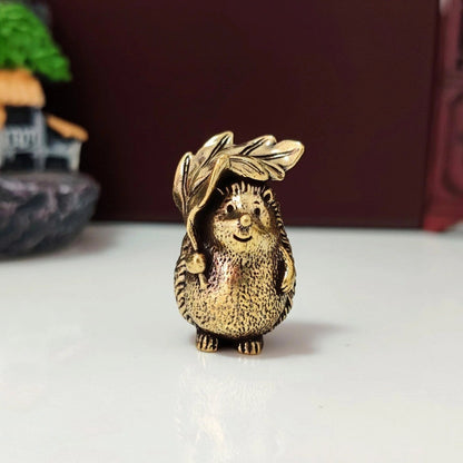 Hedgehog With Leaf Ornament