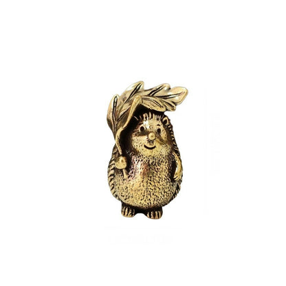 Hedgehog With Leaf Ornament