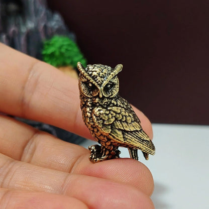 Art Deco Brass Owl Figurine