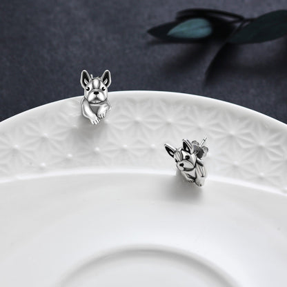 Sitting French Bulldog Stud Earrings