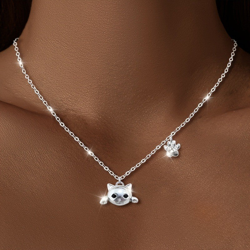 Cat & Paw Necklace