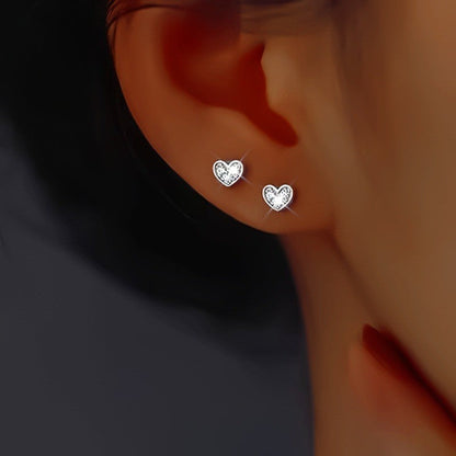 Asymmetrical Heart Stud Earrings