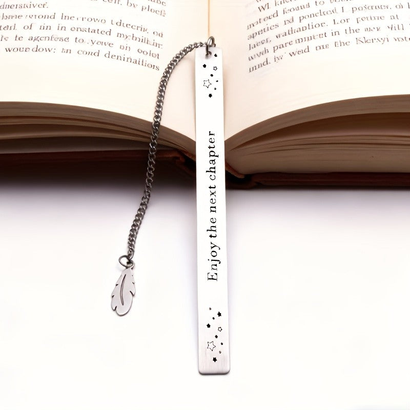 Enjoy The Next Chapter Feather Bookmark
