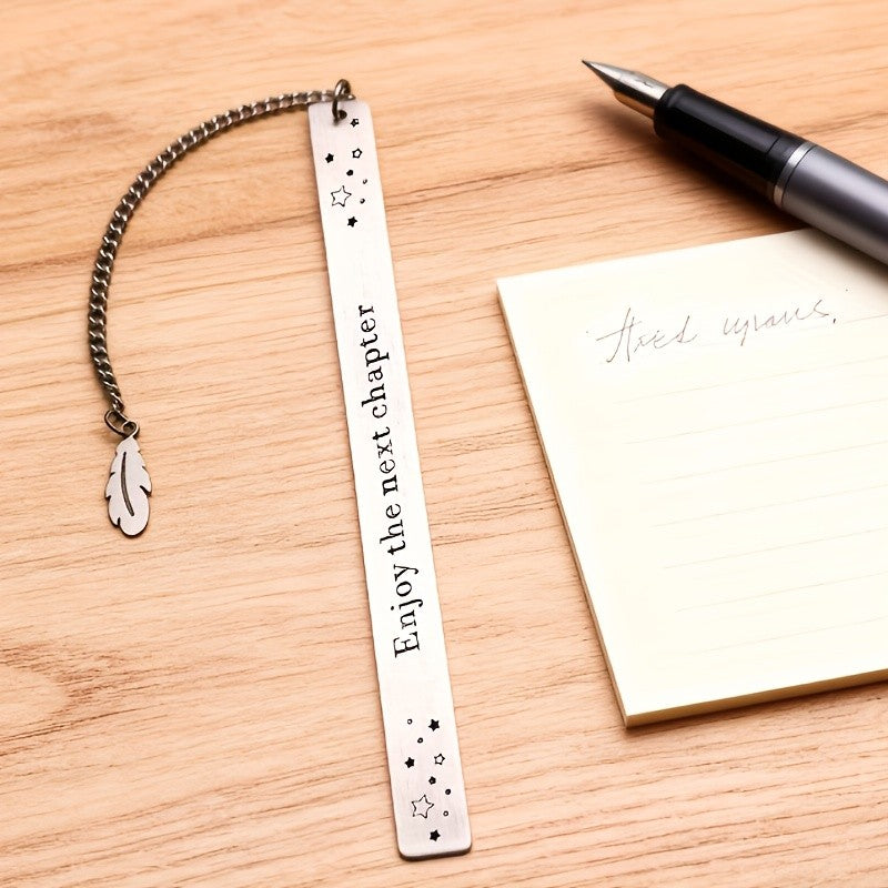 Enjoy The Next Chapter Feather Bookmark