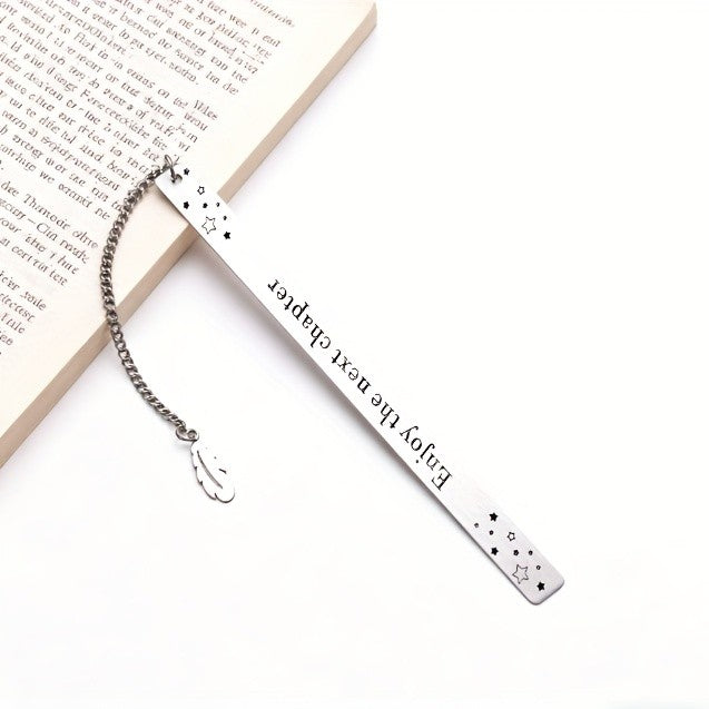 Enjoy The Next Chapter Feather Bookmark