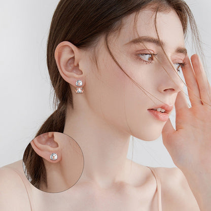 Cubic Zirconia Capybara Stud Earrings