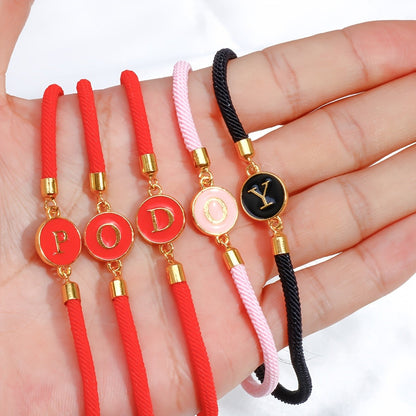 Initial Woven Cord Bracelet