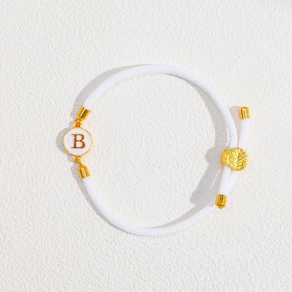 Initial Woven Cord Bracelet