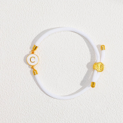 Initial Woven Cord Bracelet