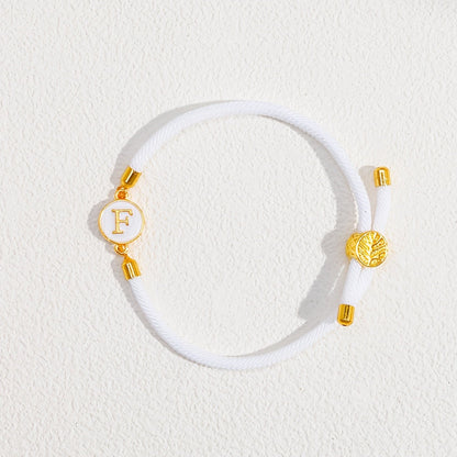 Initial Woven Cord Bracelet