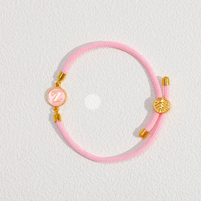 Initial Woven Cord Bracelet