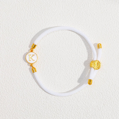 Initial Woven Cord Bracelet