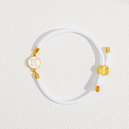 Initial Woven Cord Bracelet