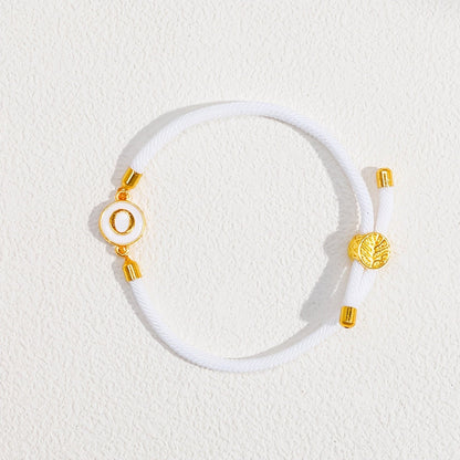 Initial Woven Cord Bracelet