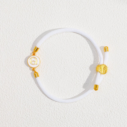 Initial Woven Cord Bracelet