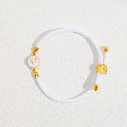 Initial Woven Cord Bracelet