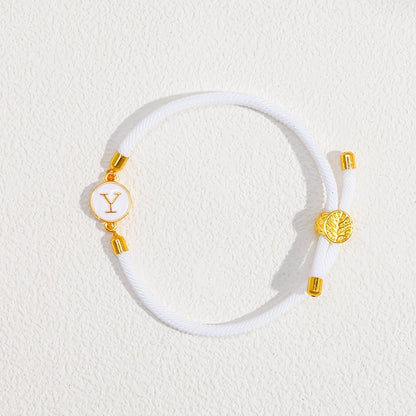 Initial Woven Cord Bracelet