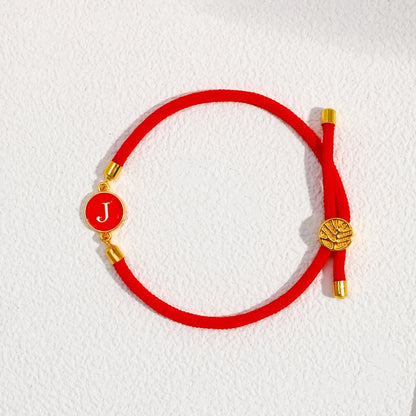 Initial Woven Cord Bracelet
