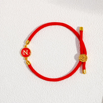 Initial Woven Cord Bracelet