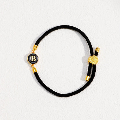 Initial Woven Cord Bracelet