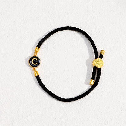 Initial Woven Cord Bracelet