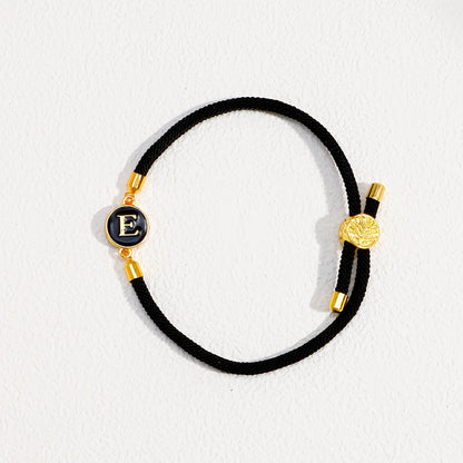 Initial Woven Cord Bracelet