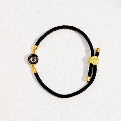 Initial Woven Cord Bracelet