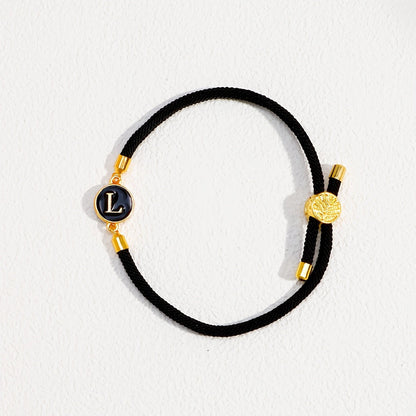 Initial Woven Cord Bracelet