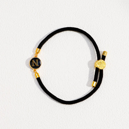 Initial Woven Cord Bracelet