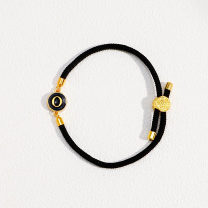 Initial Woven Cord Bracelet