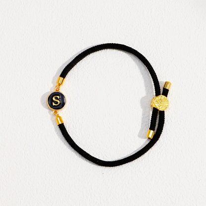 Initial Woven Cord Bracelet