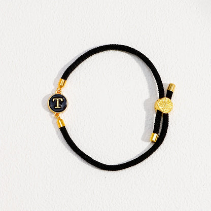 Initial Woven Cord Bracelet