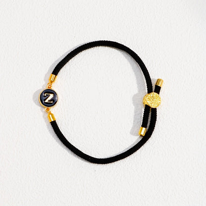 Initial Woven Cord Bracelet