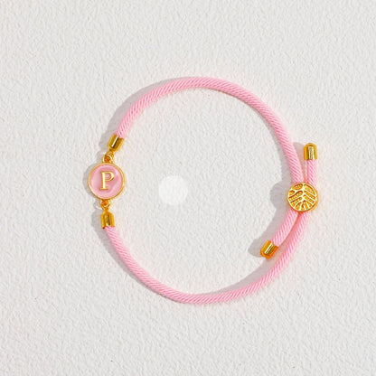 Initial Woven Cord Bracelet