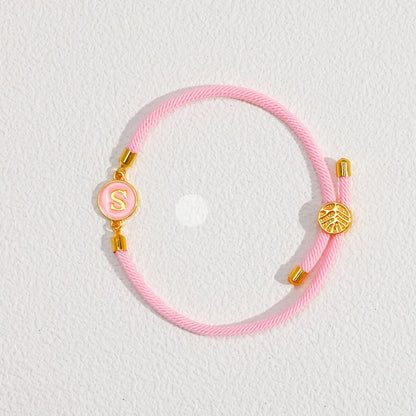 Initial Woven Cord Bracelet