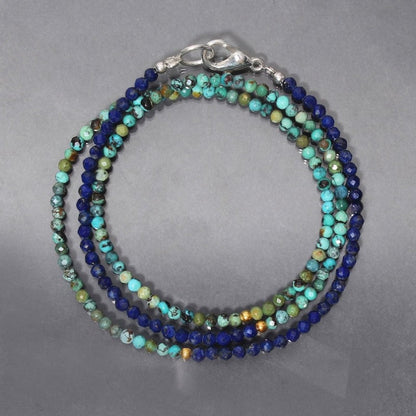 Turquoise & Lapis Stone Necklace