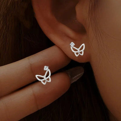 Open Wing Butterfly Stud Earrings