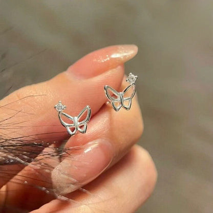 Open Wing Butterfly Stud Earrings
