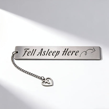 "Fell Asleep Here" Bookmark
