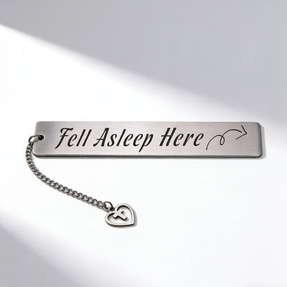 "Fell Asleep Here" Bookmark